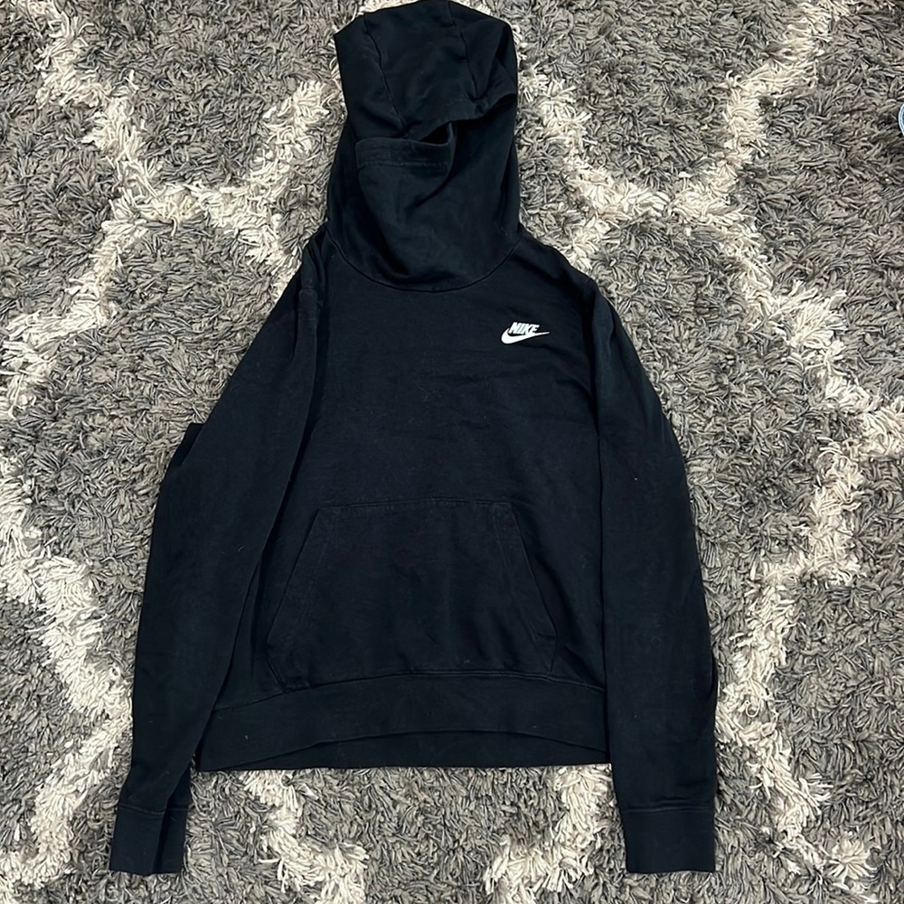Black Nike loose neck hoodie size small! In good condition!